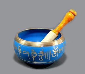 Pure <b>Brass</b> Tibetan Singing Bowl Carved Mindfulness Prayer <b>Instrument</b> for Stress Relief and Meditation - Product Image 4