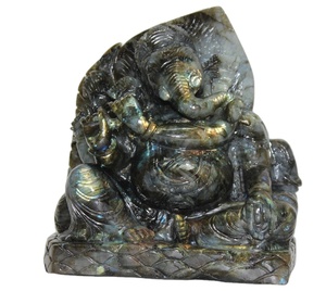 ที่ดีที่สุดซื้อตกแต่งบ้านขายส่งราคาลาบราดอไรต์ Ganesha แกะสลัก Handcrafted รูปปั้นประติมากรรมทุกขนาดที่มีอยู่ - Product Image 3