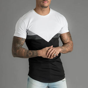 Venta al por mayor de camisetas de cuello redondo de manga corta 100% algodón Slim Fit colorido camiseta en blanco para la impresión digital - Product Image 5