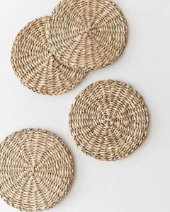 Handmade <b>Woven</b> Rattan Tea <b>Coaster</b> Sets Designer Wicker <b>Coaster</b> for Drinking Mug Glass Tea Cup <b>Coaster</b> Mats and Pads Placemats - Product Image 4
