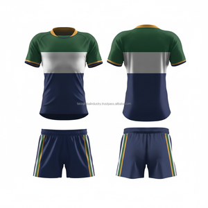 ชุดรักบี้น้ำหนักเบาแบบกำหนดเอง พิมพ์ลายด้วยความร้อน แขนสั้น ชุดทีม คุณภาพสูง ผู้ผลิต OEM - Product Image 2