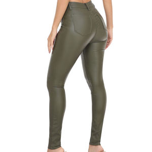 Pantalon en cuir d'hiver pour femme-Coupe ajustée sur le devant Style avant-gardiste Confort durable et silhouettes flatteuses - Product Image 2