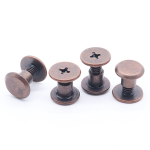 Custom Rivets <b>Flat</b> Leather Rivets Binding <b>Screws</b> Posts Assortment Kit for Leather Belt Antique Rivet Handbags Apparel Part - Product Image 1