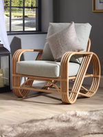 Chaise en rotin de haute qualité pour usage intérieur et extérieur, meuble d'appoint élégant pour chambre, salon, salle à manger, bureau à domicile