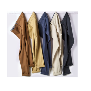 Nouveaux pantalons décontractés pour hommes Simple et confortable polyvalent jambe droite jambe large personnalisé coton Spandex pantalons d'affaires de BD - Product Image 6