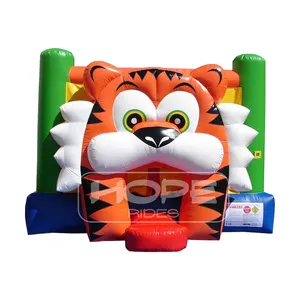 Themed party rental animal tiger bouncy jumping castle commercial inflatable bouncer safari inflatable bounce house for sale
