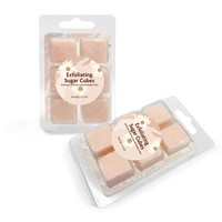 Marque privée Vente en gros Mini fruits biologiques Beurre de karité Peau Exfoliant Éclaircissant Blanchissant Sucre Corps et Visage Gommage Cube