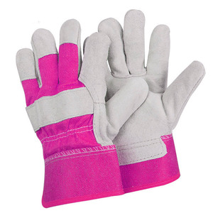 Gants de sécurité de travail anticoupures Fabrication sur mesure Prix de gros Gants de travail en cuir de couleur rose par Keembro - Product Image 4