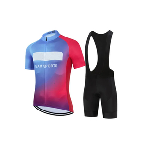 Uniformes de Ciclismo Personalizados de Primera Calidad, Conjunto Corto Transpirable de Secado Rápido para Hombre con Logotipo Personalizado y Tela de Spandex/Poliéster - Product Image 2