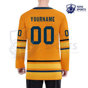 Meilleur fournisseur de performance, nouvelle arrivée, haute qualité, léger, tendance, logo personnalisé imprimé, vêtements de sport, maillot de hockey sur glace - Product Image 5