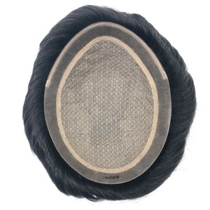 Sistema de Reemplazo de Cabello Humano Remy Brasileño para Hombre con Base de Seda y Cierre de Toupee - Product Image 2