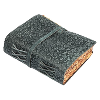 Elegante Diario de Tapa Dura con Grabado Floral en Relieve, Encuadernado en Cuero Negro, Estilo Vintage, para Viajes, Dibujo, Recuerdos, Cuaderno de Notas, Regalo Al-Amir