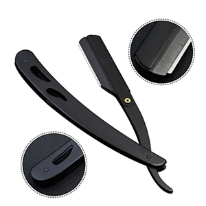 Nueva maquinilla de afeitar recta de acero inoxidable para hombres de alta calidad, maquinilla de afeitar Manual con soporte para cuchillas - Product Image 2