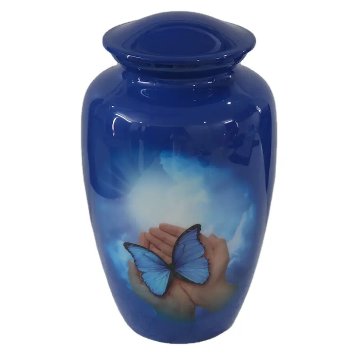 High Quality Premium Metal Custom Prayer Design Adult Cremation Urn European and American Style for Keeping Ashes New Arrival