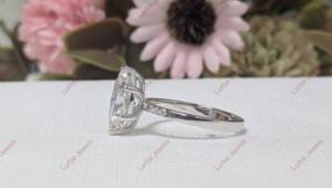 Bague de fiançailles en diamant de laboratoire taille marquise de 1,80 ct, bague solitaire en or blanc 14 carats massif pour femmes, cadeau de la Saint-Valentin - Product Image 2