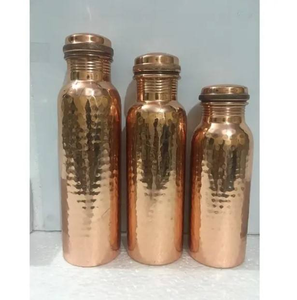 ขวดน้ำทองแดงบริสุทธิ์100% ทองแดงป้องกันการรั่วซึมงานฝีมืออายุรเวทงานฝีมือเพื่อสุขภาพโดยงานฝีมือเสี้ยว - Product Image 5