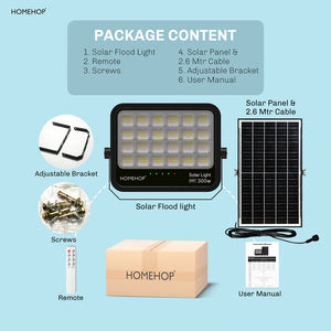 Homehop <b>Solar</b> <b>Light</b> Outdoor Home 300W LED Flood Waterproof Automatic Security Wall Lamp for Garden, Balcony, Pathway - Product Image 6