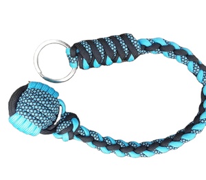 Monkey Fist Knot Keychain w/ Brass Shackle - 4.5" Long - Handmade Sailor Rope <b>Key</b> Ring - Nautical Jewelry Gift - Product Image 1