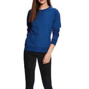 Sudaderas de gran tamaño de moda para mujer Sudaderas con capucha de lana Jersey de cuello redondo Sudadera de algodón para mujer - Product Image 5