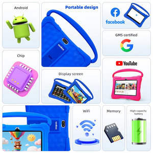 Tablette Nodizz pour enfants 7 pouces Android 13 32 Go MTK Quad Core USB Type C avec étui anti-chute, poignée et support pour enfants - Product Image 6