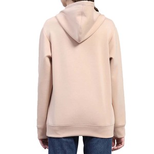 Sudadera CON CAPUCHA DE Color sólido de alta calidad para mujer, venta al por mayor, bolsillo de canguro liso, ajustado, informal, poliéster, algodón - Product Image 5