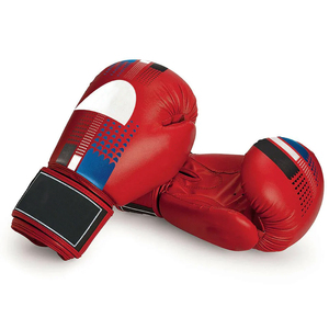 Guantes de boxeo para hombre de PVC de grado profesional 8oz y guantes de lucha de entrenamiento de perforación de cuero profesional de 12oz aplicables al aire libre al por mayor - Product Image 1