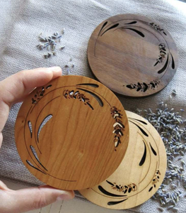 Eco-friendly <b>Wooden</b> <b>Slices</b> Round Rustic Wood Craft DIY Round Wood coaster - Product Image 5