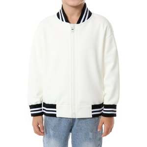 Varsity Jacket Zip Up Letterman Jacket Survêtement Printemps Automne Vêtements Rose Chaud - Product Image 5