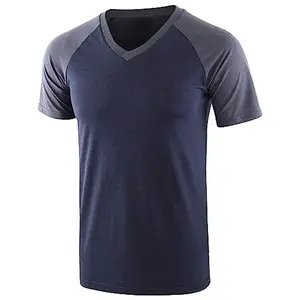 Man Fitness Shirt Droog Geschikt Nat Zweet Ademend Cool Sport T-Shirts Effen Mannen Ronde Hals Zwart T-Shirt