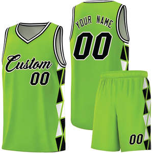 Uniforme de baloncesto de verano, ropa de equipo, chaleco y pantalones cortos de malla Vintage con diseño impreso, venta al por mayor, equipo de baloncesto certificado BSCI - Product Image 3
