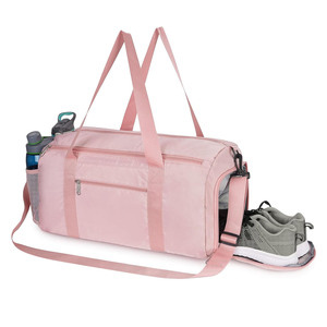 Venta al por mayor de moda deporte gimnasio bolsa de lona ligera bolsa de equipaje de viaje seco húmedo separación FIN DE SEMANA bolsa de noche - Product Image 1