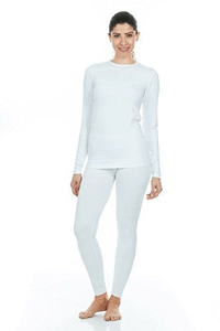 Traje Térmico para Mujer VelourWarm Blanco, Manga Larga, Tejido Suave y Transpirable, Diseñado para una Comodidad Elegante en Invierno - Product Image 4