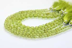Cuentas facetadas de peridoto natural, piedras preciosas verdes, forma de gotas, tamaño 3,5x4MM a 4x5,5 MM, aproximadamente 10 pulgadas - Product Image 2
