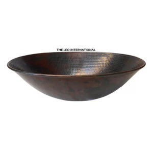 Modern Simple Design <b>Round</b> Basin <b>Sink</b> Wall Mount Factory Sale for <b>Bathroom</b> Ware Hammered Texture Copper <b>Sink</b> - Product Image 6