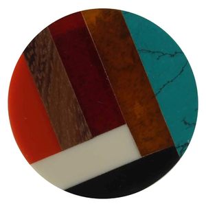 Boutons de commode en résine et bois multicolores faits à la main Poignées de meuble de chambre à coucher peintes à la main modernes pour cuisine et commode à tiroirs - Product Image 4