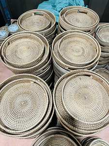 Plateau en rotin incrusté de nacre, combinaison coquille de rotin pour service de restaurant, Vietnam par 99 Gold Data - Mme Violet - Product Image 4