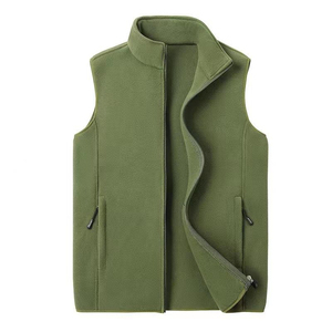 Respirant décontracté hommes vêtements de chasse polaire réversible gilet veste imperméable toile broderie personnalisée Logo hiver chaud - Product Image 6