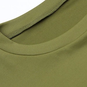 Camiseta de Mujer en Oferta, Color Sólido, Casual, Manga Corta, 100% Algodón, Talla Grande, Personalizable - Product Image 3