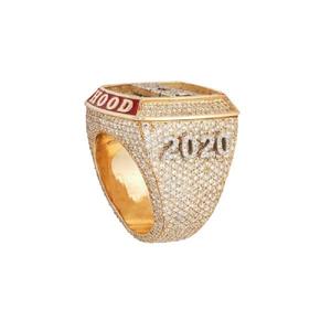 S925 plata rojo acento Moissanite diamante helado Hip Hop anillo joyería declaración moda diseño de lujo para hombres ropa de fiesta - Product Image 5
