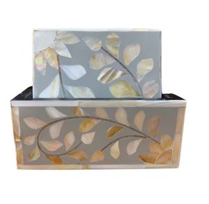 Posavasos Artesanales de Madera de Acacia y Madreperla de la Mejor Calidad, Posavasos de Madera Hechos a Mano para Bebidas y Té - Product Image 2