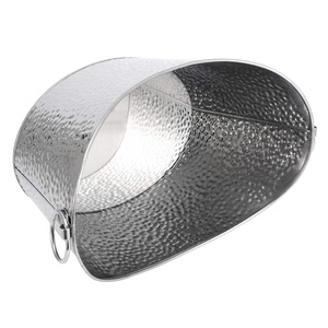 Wholesale Stainless Steel Champagne Bucket, Custom Logo HORECA Supplier, Large Boat Shape Wine Cooler Ice Tub for Hotels, Events - Product Image 3