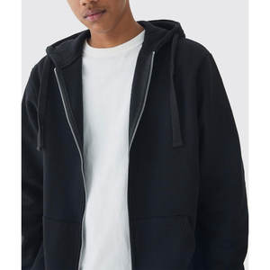 Sudadera con capucha para hombre de calidad superior Últimos diseños con técnicas bordadas Cremallera frontal y capucha Forro polar de algodón para el invierno - Product Image 3