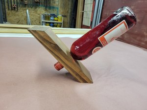 ที่วางไวน์ไม้อะคาเซียขวดเดี่ยวที่วางบนเคาน์เตอร์ที่เก็บไวน์ที่จัดเก็บไวน์ที่ทำจากไม้หรูหรา - Product Image 4