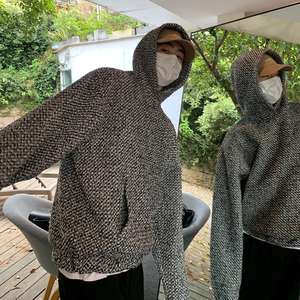 Automne vêtements hommes luxe Harajuku Texture sweat à capuche décontracté mode à manches longues Vintage poche à capuche 2024 nouveau - Product Image 4