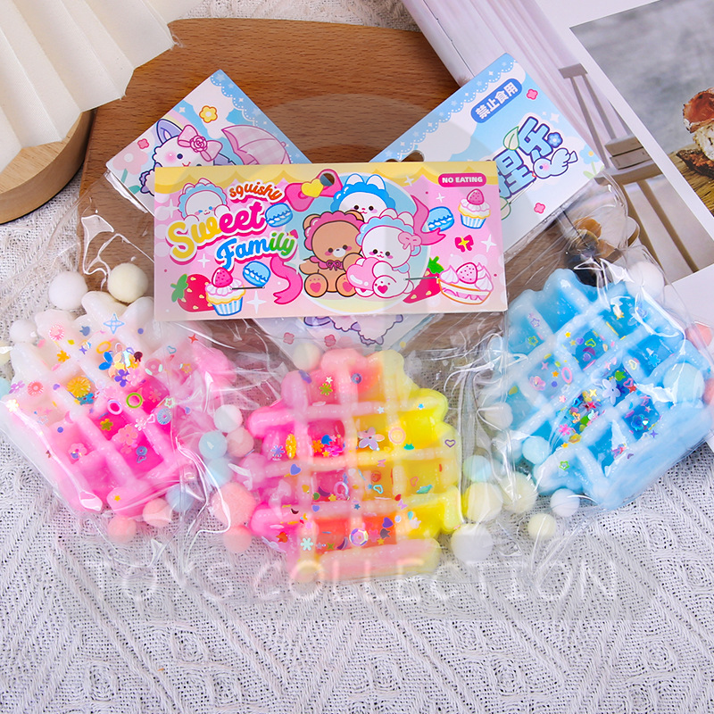 Custom Taba Squishy Mochi Toys Population Waffle Mochi With Glitter Decompression Figdet Toys Sticky Squishy Toy