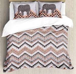 Trendy Elephant Printed <b>100</b>% Organic Cotton Duvet Covers Pillow Cases <b>Linen</b> Bedding Set GOTS Certificate Customized Sizes Direct - Product Image 1