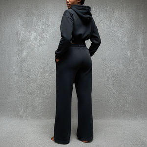 2025 nouveau arrivé Hip Hop Style 100% coton 350gsm haut court survêtement tenue décontracté respirant léger couleur unie survêtement - Product Image 5