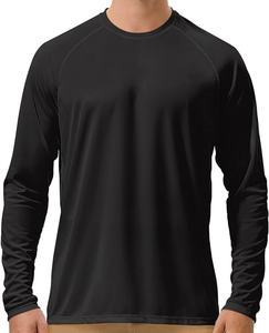<b>Men's</b> Polyester Quick Dry Surfing <b>Swim</b> Shirts UV Sun Protection Long Sleeve Rash Guard Washed Technique Breathable - Product Image 4