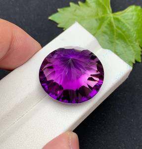 Améthyste naturelle pierre précieuse ronde sculptée forme cadeau spécial pour femmes et hommes bijoux avec certificat IGI - Product Image 1