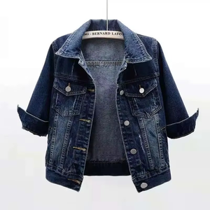 2024 nouveau été femmes couleur bonbon décontracté court Denim manteau Famale jean vestes bouton vêtements d'extérieur amples Casaco Jaqueta - Product Image 5
